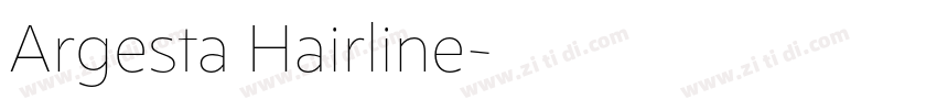 Argesta Hairline字体转换